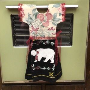 Floral and Polar Bear Apron